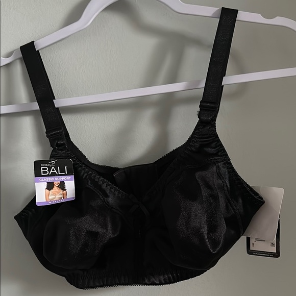 Bali BRA 34DD NEW Women's Black Classic Support wireless silky no padding 3545 - Picture 1 of 14